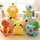 Pokemon Plush Stuffed Toy para crianças, brinquedos macios dos desenhos animados, presente para crianças, Pikachu, Charizard, Gengar, Squirtle, Espeon, Glaceon, Umbreon