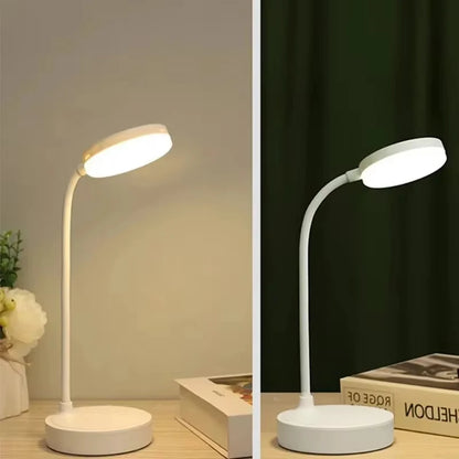 Lámpara LED portátil de escritorio, protección ocular, 3 modos de atenuación, para mesita de noche, carga táctil USB, libro para estudiantes universitarios, 2024 