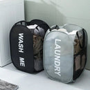 Portable Pop Up Laundry Hamper, Wide Opening, Breathable, Foldable, Space Saving, Basket for Dorm, Travel, Bathroom Items 