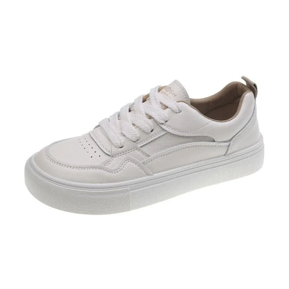 Pouco branco sapatos femininos tênis zapatillas novo respirável couro genuíno sapatos femininos casuais esportes sapatos de tabuleiro tênis