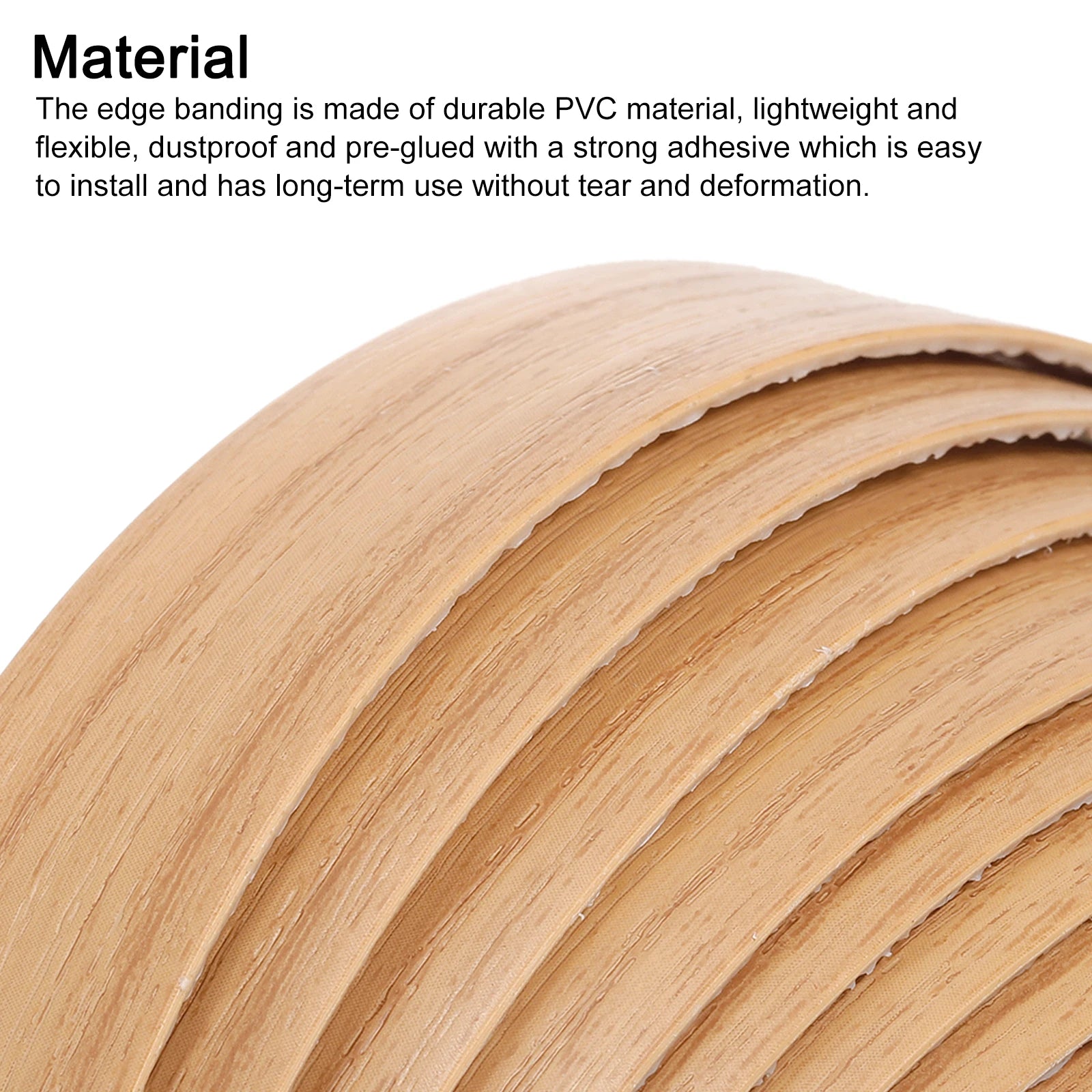Pre-glued Flexible Veneer Cabinet Edging, Edge Banding, Cabinet Repair, Furniture, Table, 3.7, 5.15m, 2/2, 4cm Wide 