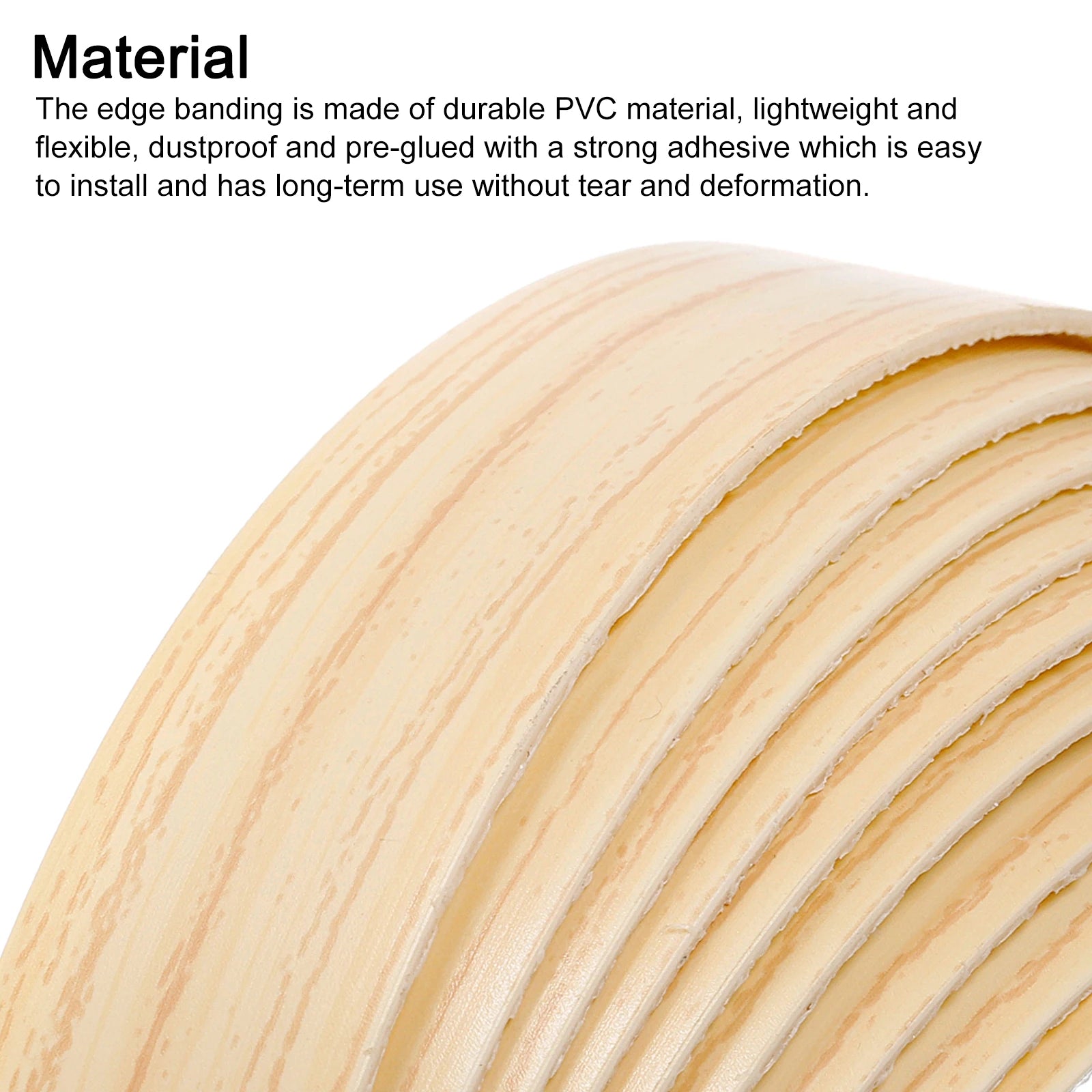 Pre-glued Flexible Veneer Cabinet Edging, Edge Banding, Cabinet Repair, Furniture, Table, 3.7, 5.15m, 2/2, 4cm Wide 