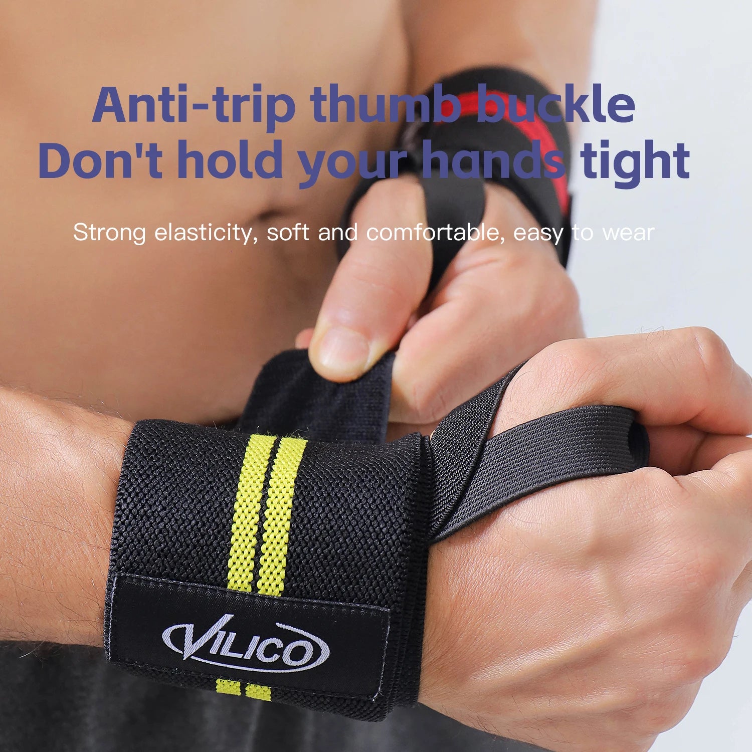 Premium Wrist Support Fitness Pulseiras, Proteja Gym Workouts, Ideal para Intense Bench Press, Deadlift, Proteja seu pulso, 2 pcs