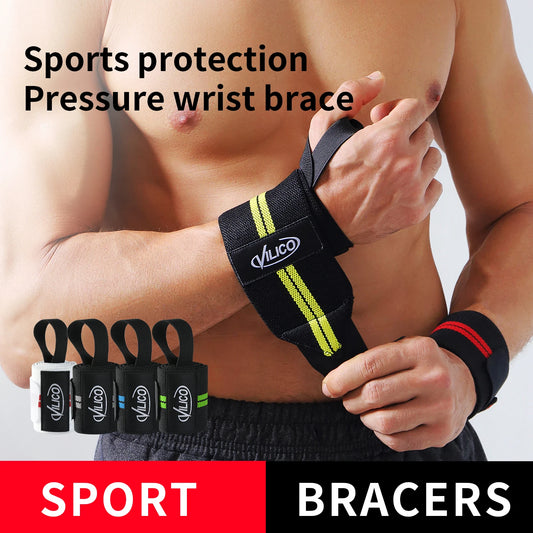 Premium Wrist Support Fitness Pulseiras, Proteja Gym Workouts, Ideal para Intense Bench Press, Deadlift, Proteja seu pulso, 2 pcs