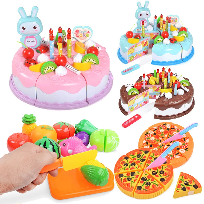 Pretend Kitchen Toys for Children, Play with Food, Pretend Food, Cognition Object, Birthday Gifts for Boys and Girls, TMZ 