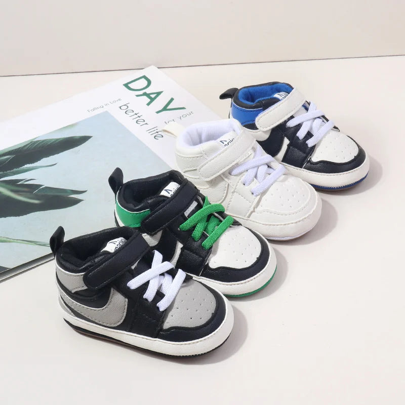 Primavera e outono bebê meninas e meninos design de moda sola tpr anti deslizamento sapatos esportivos do bebê alta qualidade prewalker sapatos bsk4015