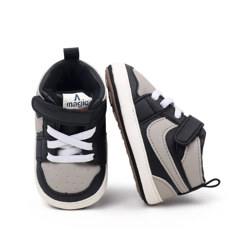 Primavera e outono bebê meninas e meninos design de moda sola tpr anti deslizamento sapatos esportivos do bebê alta qualidade prewalker sapatos bsk4015