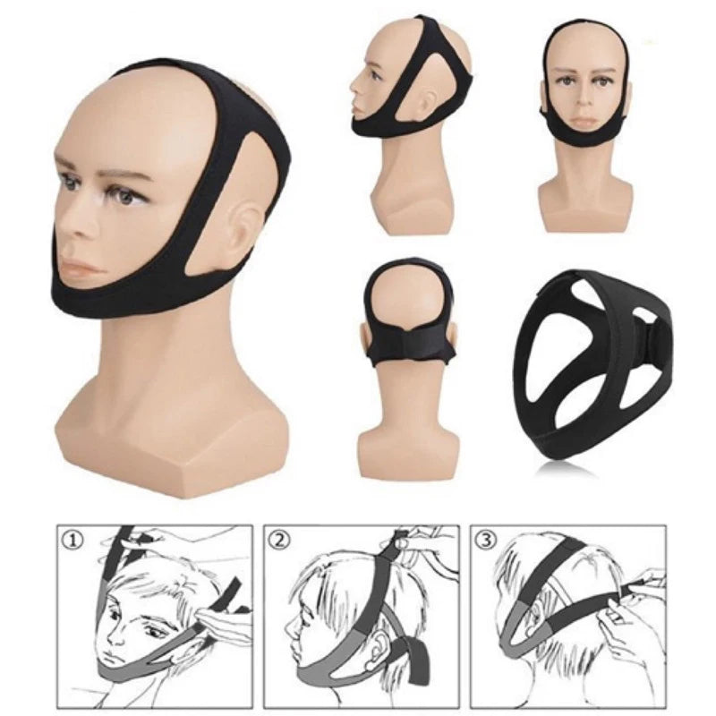 Cinturón antirronquidos profesional para rostro delgado, soporte para la barbilla y apnea del sueño, herramientas para el cuidado masculino, salud del sueño. 