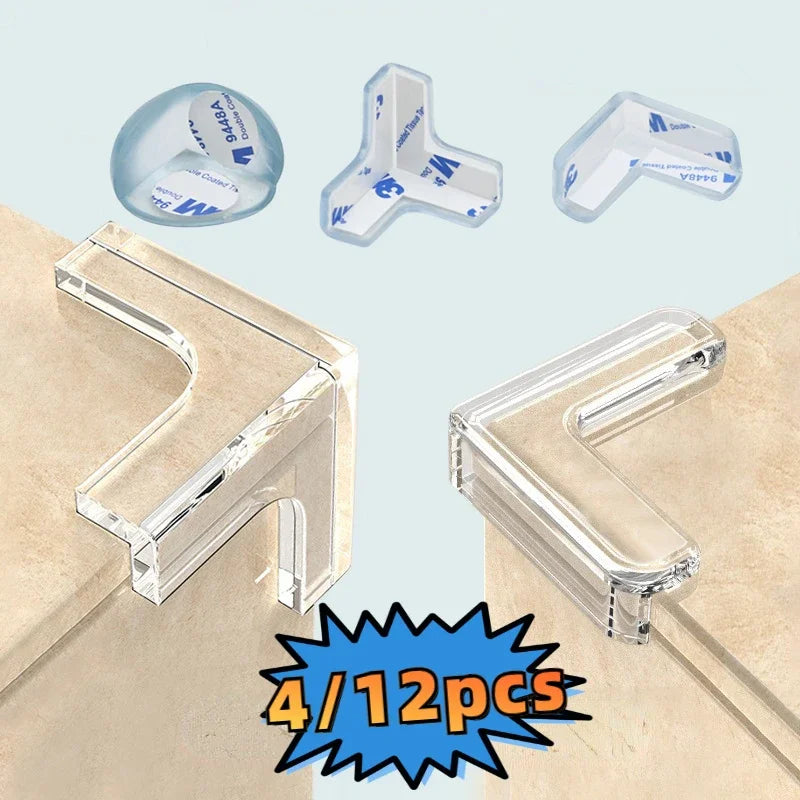 Baby Safety Silicone Protector, Table Corner, Edge Protection Cover, Electrical Socket, Children Anti-Collision Guards, 12Pcs 