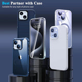 Protetor de Tela de Vidro Temperado para iPhone, Película Protetora, 15, 14, 13, 12, 11 Pro Max, 6, 7, 8 Plus, X, XS, XR, 4Pcs