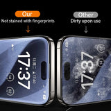 Protetor de Tela de Vidro Temperado para iPhone, Película Protetora, 15, 14, 13, 12, 11 Pro Max, 6, 7, 8 Plus, X, XS, XR, 4Pcs