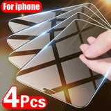 Protetor de Tela para iPhone 11, 12, 13, 14, 15 Pro, XR, X, XS Max, 12, 13 Mini, 7, 8, 6 Plus, Vidro Temperado, SE, 4 PCes