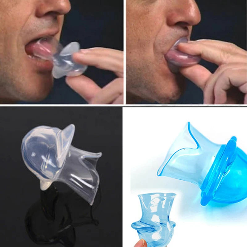 1 protector lingual de silicona transparente, dispositivo antirronquidos, ayuda para dormir, cuidado bucal. 
