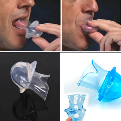 1 protector lingual de silicona transparente, dispositivo antirronquidos, ayuda para dormir, cuidado bucal. 