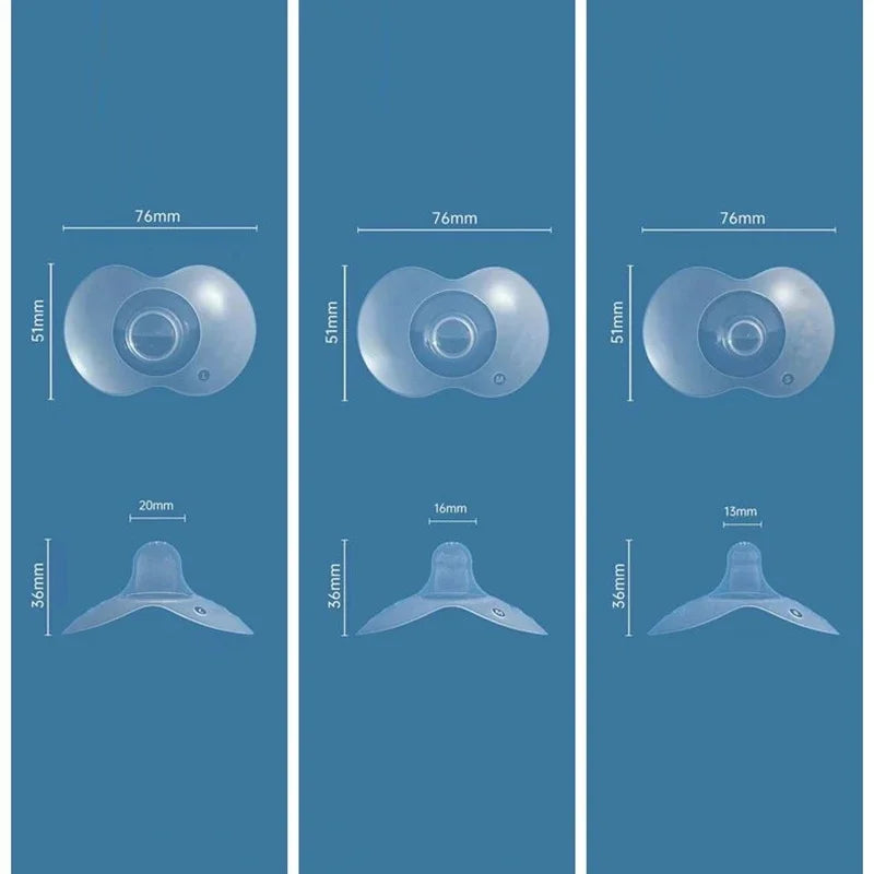 Protectores de pezón de silicona para lactancia materna, protector de lactancia suave, 2 unidades 