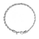 Silver Plated Twist Bracelet for Women Elegant Bracelet Charm Clasp Jewelry Gift Party Fashion 