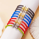 Adjustable Dumbbell Bracelet for Men and Women, Handmade Bracelet, Gold and Silver, Fitness and Energy Jewelry 