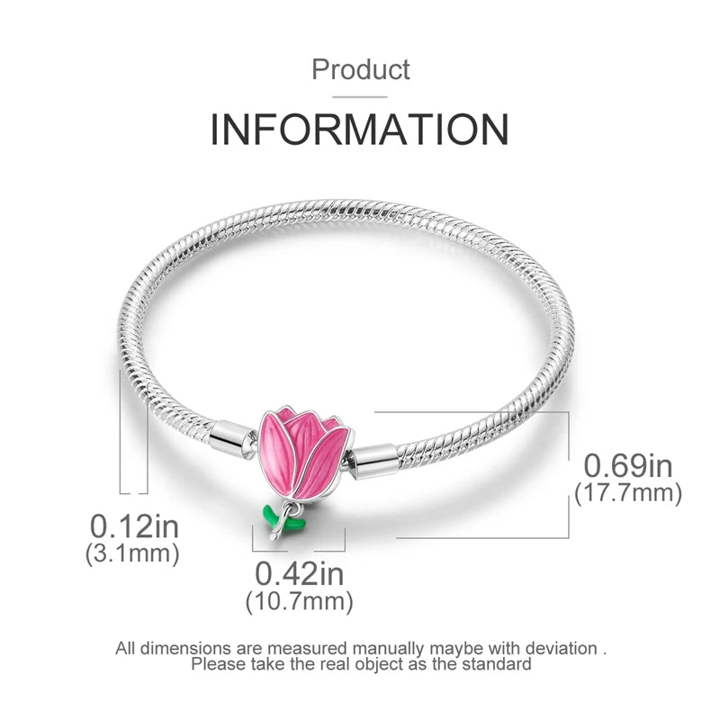Original 925 Silver Bracelet Snake Chain 17-20 Evil Eye Heart Star Zircon For Charms Beads Pendant Anniversary Jewelry Making Gifts 