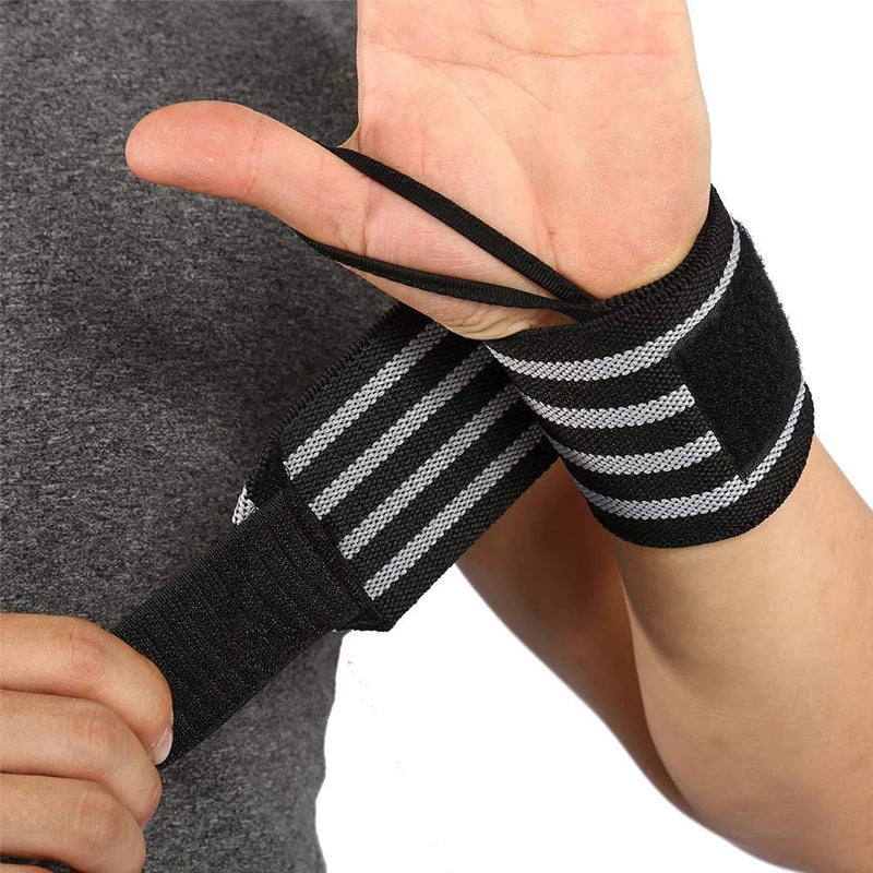 1 Pair Gym Training Wristband Extra Strength Workout Weight Lifting Strap Bandage Fitness 