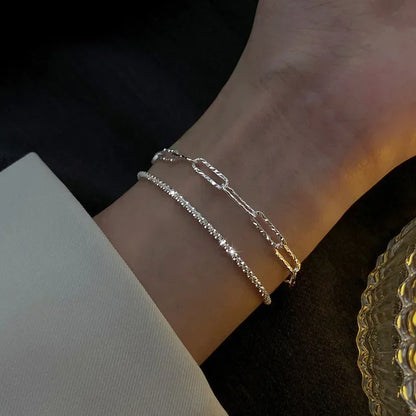 Pulseras brillantes ajustables para mujer, plata de ley 925, elegante joyería fina, regalos para bodas, moda, color nuevo 