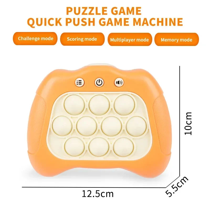 Quick Push Pop Fidget Brinquedos para Crianças e Adultos, Light Up Game, Console Portátil, Press Pushit, Bolha Eletrônica, Presente de Aniversário, Natal, Hot