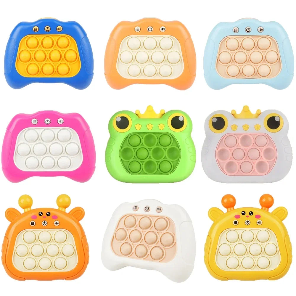 Quick Push Pop Fidget Brinquedos para Crianças e Adultos, Light Up Game, Console Portátil, Press Pushit, Bolha Eletrônica, Presente de Aniversário, Natal, Hot