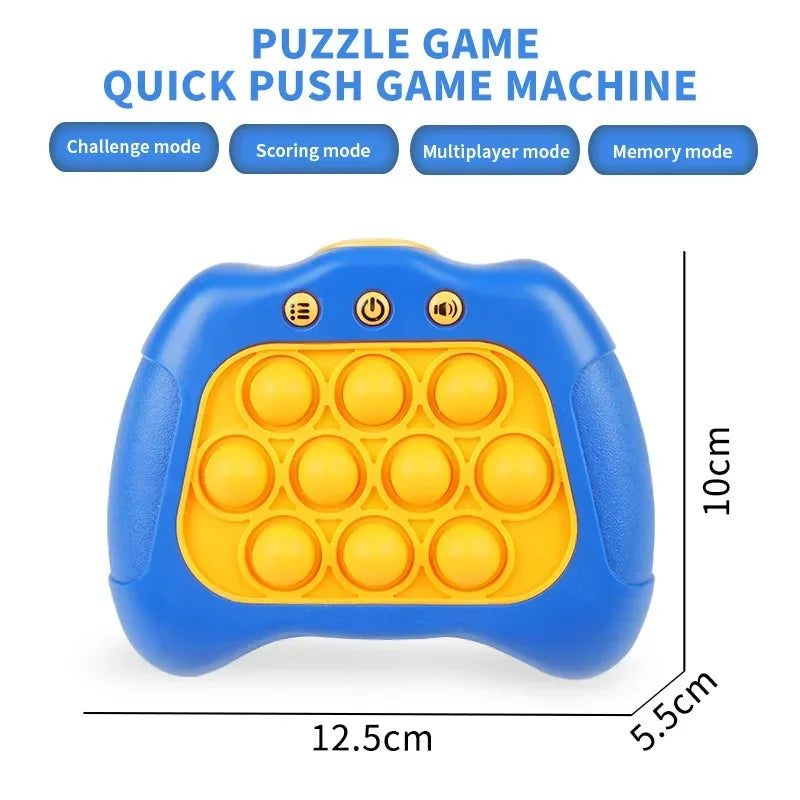 Quick Push Pop Fidget Brinquedos para Crianças e Adultos, Light Up Game, Console Portátil, Press Pushit, Bolha Eletrônica, Presente de Aniversário, Natal, Hot