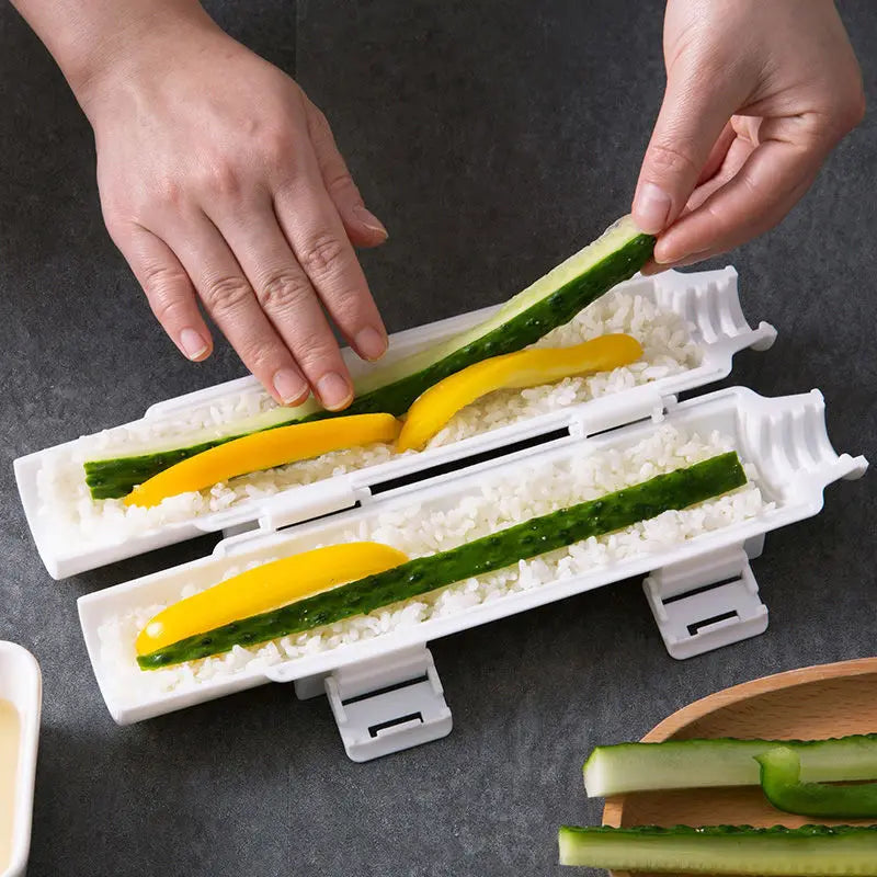 Máquina para hacer sushi rápido, molde para arroz con rodillo, molde para enrollar carne y verduras, dispositivo para hacer sushi, máquina para hacer bento, accesorios de cocina, gadgets 