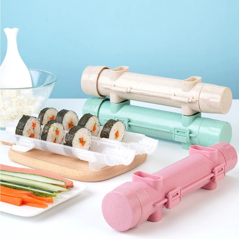 Máquina para hacer sushi rápido, molde para arroz con rodillo, molde para enrollar carne y verduras, dispositivo para hacer sushi, máquina para hacer bento, accesorios de cocina, gadgets 