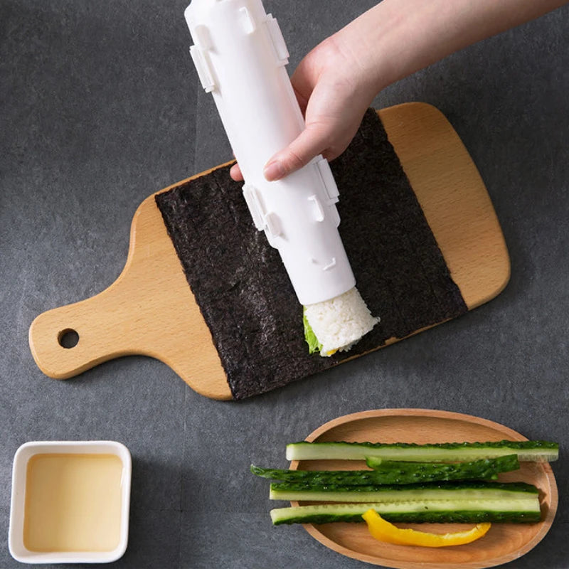Máquina para hacer sushi rápido, molde para arroz con rodillo, molde para enrollar carne y verduras, dispositivo para hacer sushi, máquina para hacer bento, accesorios de cocina, gadgets 