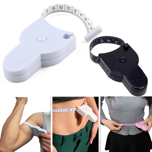 150cm/60 Inch Self-Tightening Body Measuring Tape Ruler Sewing Tailor Tailoring Ruler Tape Measure Film for Waist Chest Legs 