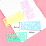 Plastic Ruler Drawing Toys for Kids, Painting Template Board, Crafts, Learning to Draw, Educational Toys, Kids Gift, 4Pcs 