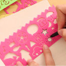 Plastic Ruler Drawing Toys for Kids, Painting Template Board, Crafts, Learning to Draw, Educational Toys, Kids Gift, 4Pcs 