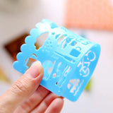 Plastic Ruler Drawing Toys for Kids, Painting Template Board, Crafts, Learning to Draw, Educational Toys, Kids Gift, 4Pcs 