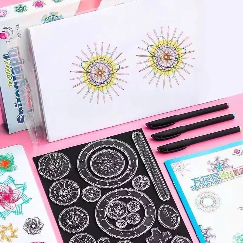 Régua geométrica Conjunto Régua geométrica, Roleta Matemática, Ferramentas de Desenho, Aprendizagem Pintura, Puzzle Brinquedos, Art Tool, 22Pcs