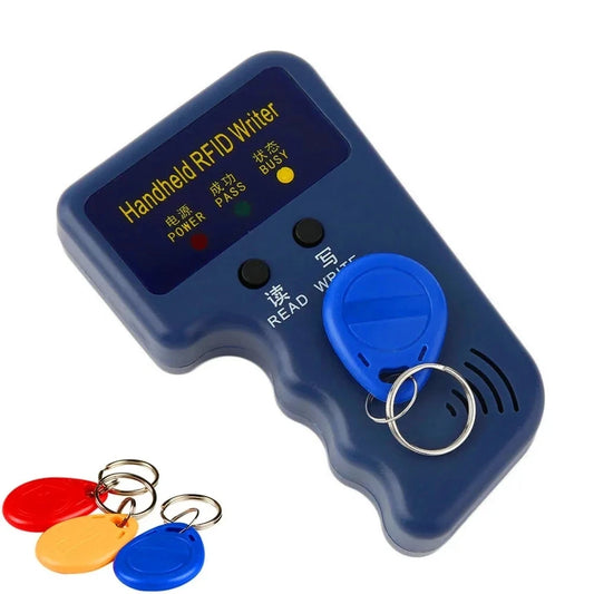 RFID Handheld Escritor Duplicador, Leitura regravável, ID Keyfobs, Cartão de Tag, Cópia EM4305, T5577, EM4100, TK4100, Transporte Rápido, 125KHz