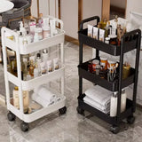 Multi-layer storage rack with wheels, small trolley, home storage, floor to floor, kitchen, bedroom, bathroom 