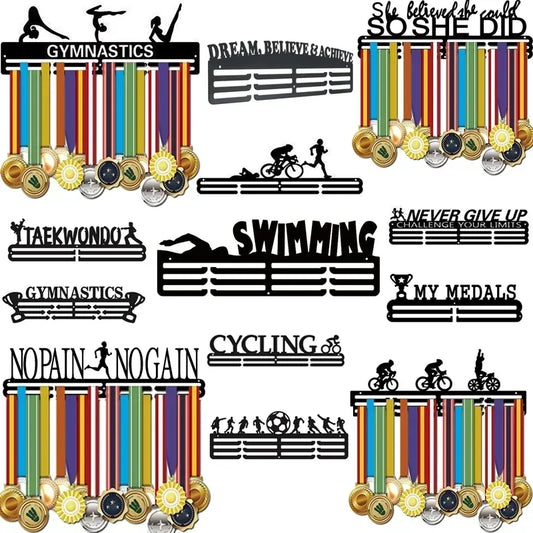 Perchero organizador para colgar medallas de maratón, ideal para correr en la pared 