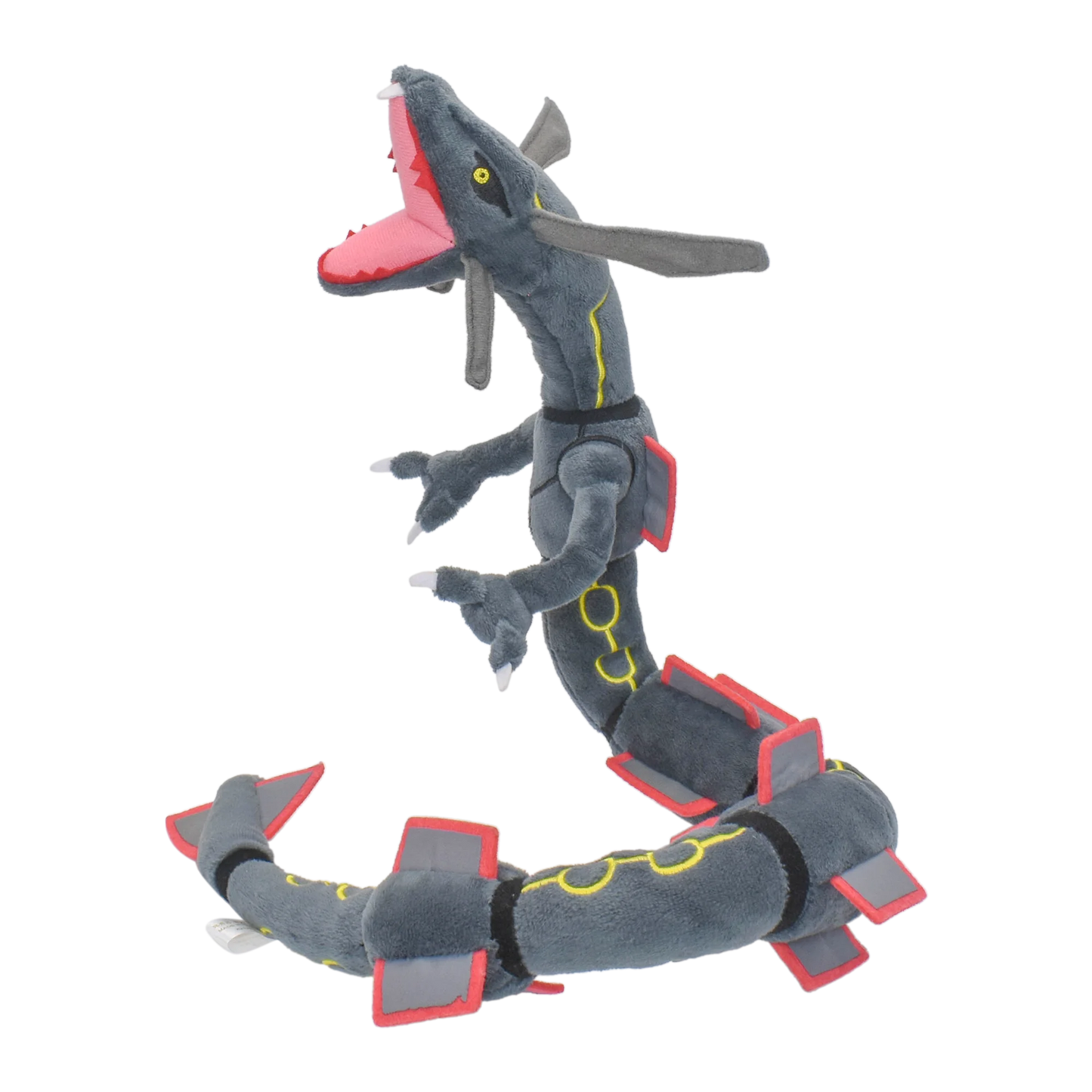 Rayquaza Brilhante Brinquedos De Pelúcia Jogo De Animais De Pelúcia, Peluches macios, Caráter Bonito Dos Desenhos Animados, Preto, 12 ", Presente Colecionável