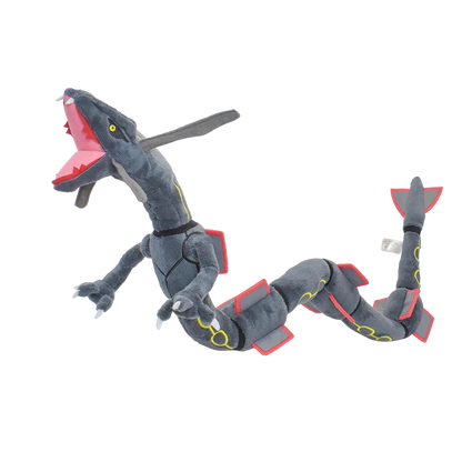 Rayquaza Brilhante Brinquedos De Pelúcia Jogo De Animais De Pelúcia, Peluches macios, Caráter Bonito Dos Desenhos Animados, Preto, 12 ", Presente Colecionável