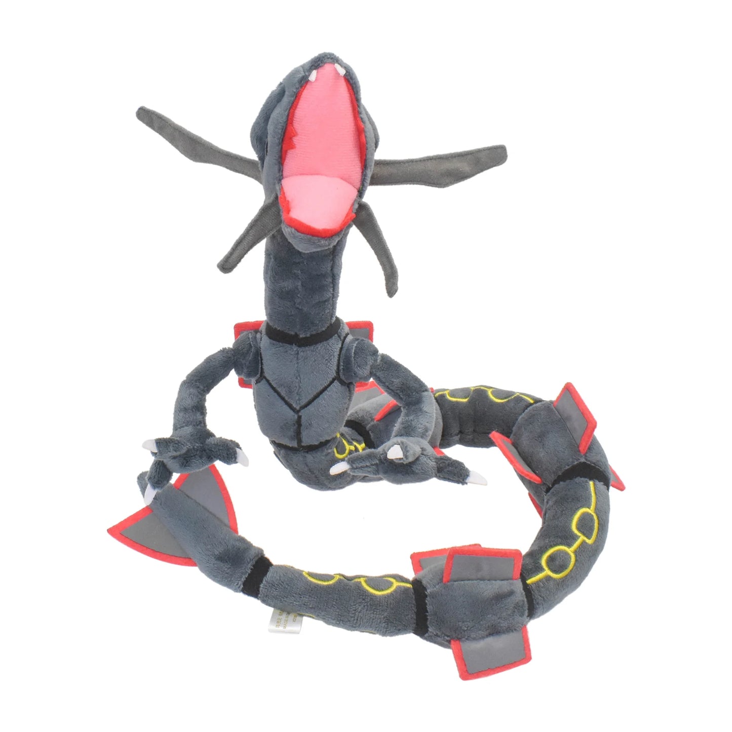 Rayquaza Brilhante Brinquedos De Pelúcia Jogo De Animais De Pelúcia, Peluches macios, Caráter Bonito Dos Desenhos Animados, Preto, 12 ", Presente Colecionável