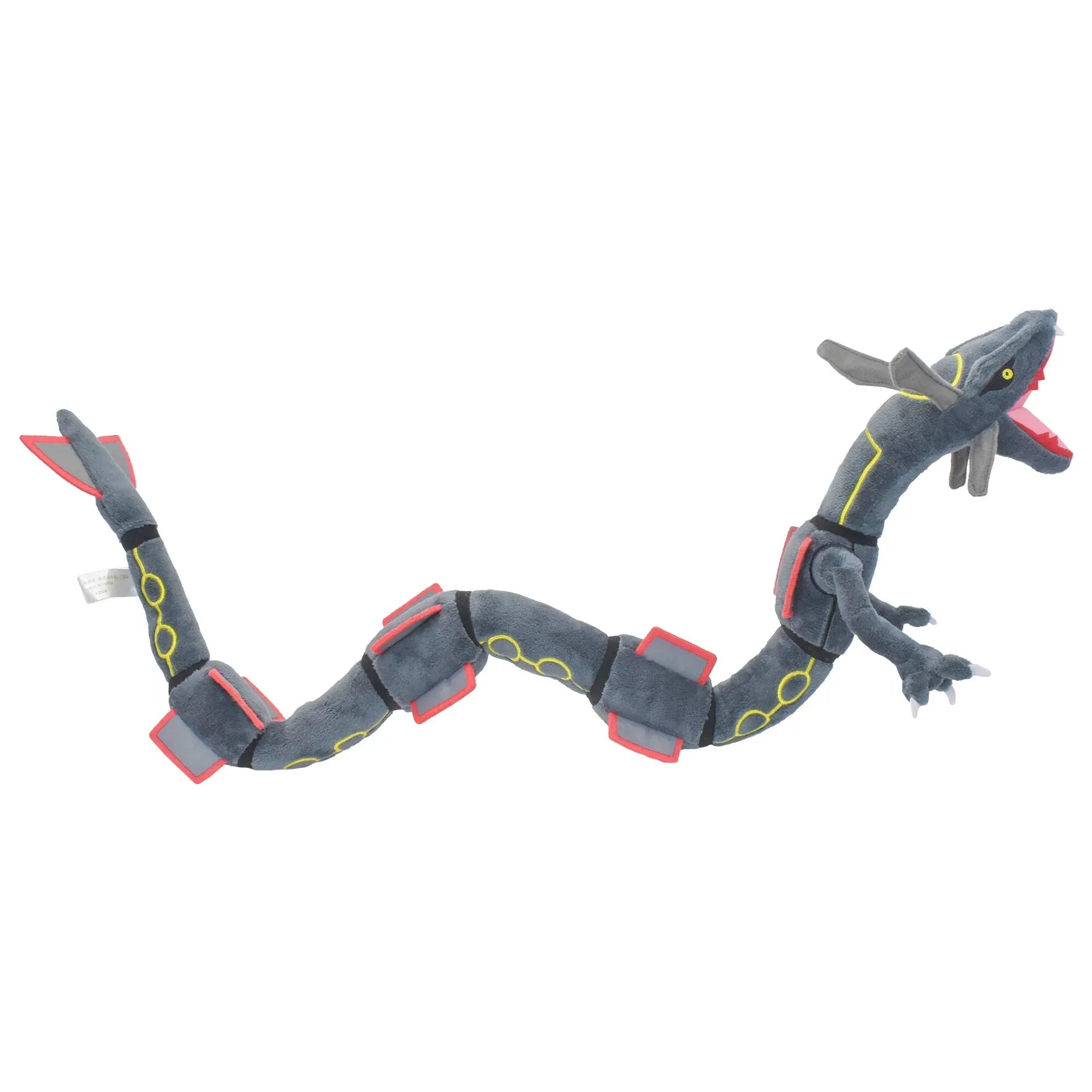 Shiny Rayquaza Plush Toys Stuffed Animal Game, Soft Plushies, Cute Cartoon Character, Black, 12", Collectible Gift 