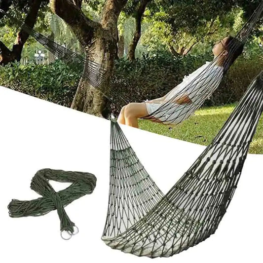 Hamaca portátil para deportes al aire libre, hamaca de malla para acampar al aire libre, para jardín, playa, patio, viajes, columpio, cama colgante 