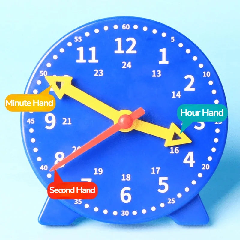 Montessori Clock for Kids Educational Toys, Hour, Minute, Second Cognition, Colorful Clocks, Preschool for Children 