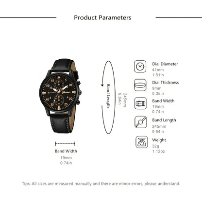 Reloj de pulsera de cuarzo para hombre, correa de cuero marrón, informal, de lujo, sin caja, 4 unidades, 2 unidades, 1 unidad 