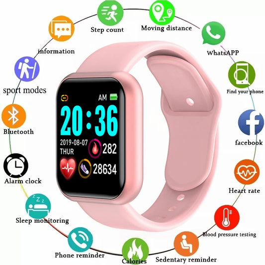 Reloj inteligente multifunción Y68 D20 para hombre y mujer, con Bluetooth, música, fitness, deportes, monitor de sueño 