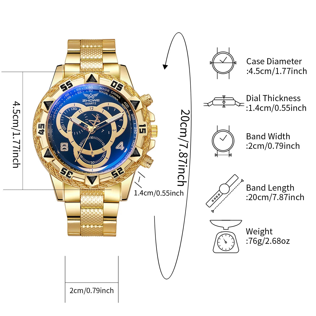 Reloj de cuarzo de acero inoxidable para hombre, elegante y hermoso, como regalo de cumpleaños para novio. 