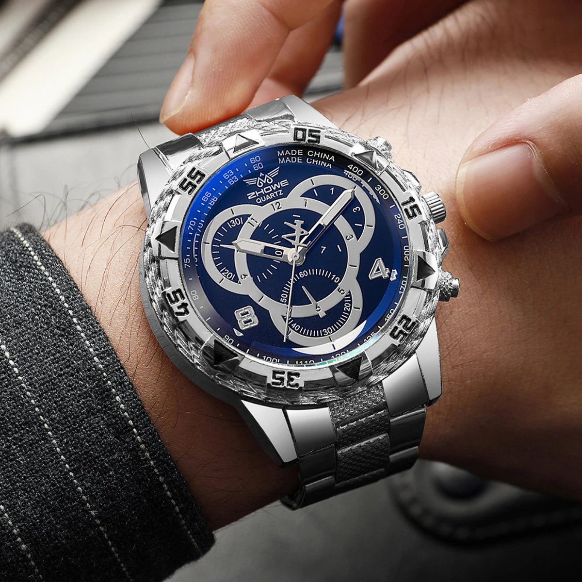 Reloj de cuarzo de acero inoxidable para hombre, elegante y hermoso, como regalo de cumpleaños para novio. 