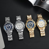 Reloj de cuarzo de acero inoxidable para hombre, elegante y hermoso, como regalo de cumpleaños para novio. 