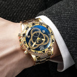 Reloj de cuarzo de acero inoxidable para hombre, elegante y hermoso, como regalo de cumpleaños para novio. 